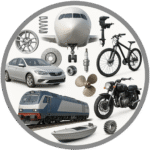 Vehicles covering cars, aircraft, ships, and transport gear in classification.