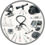 Medical Instruments along with optical devices, clocks, and musical tools in codes.