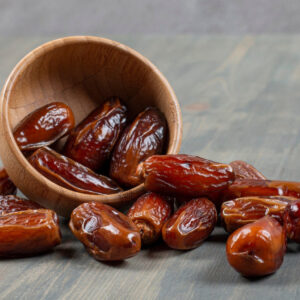 An image of several high-quality Iranian Mazafati dates.