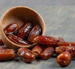 An image of several high-quality Iranian Mazafati dates.